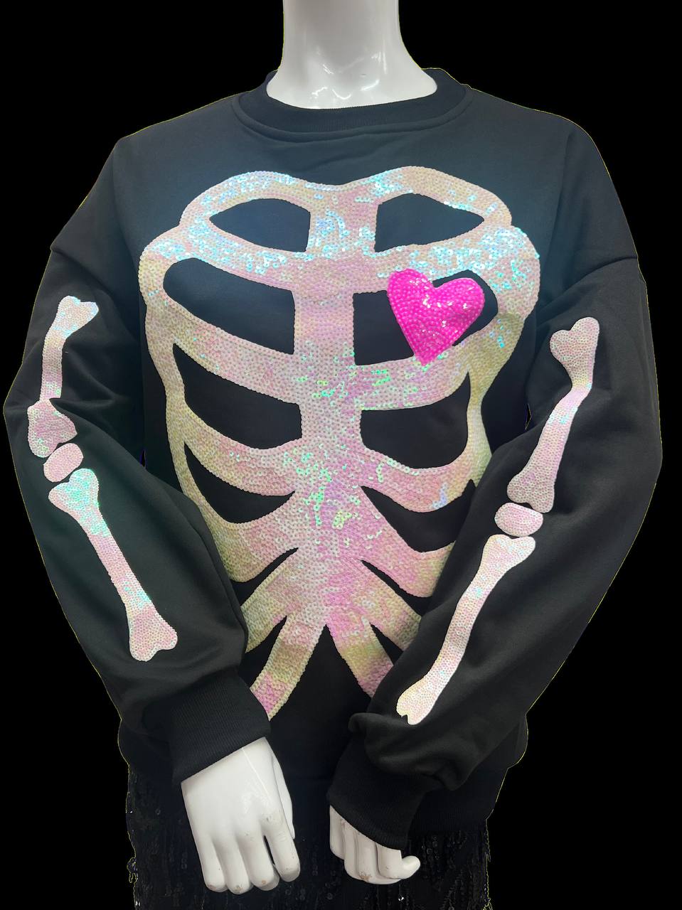 Skeleton Black sweater