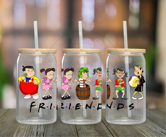170 - FRIENDS UVDTF Glass Can Wrap