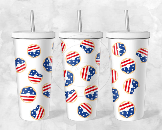 208 - American Donuts UVDTF 24oz Cold Cup Wrap