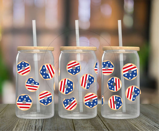 205 - American Donuts UVDTF Glass Can Wraps