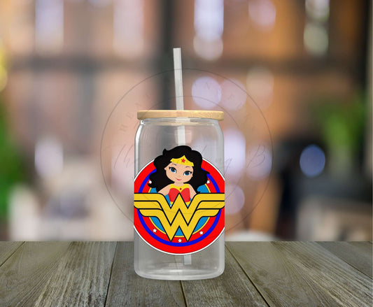 163 - Wonder Girl UVDTF Glass Can Wrap