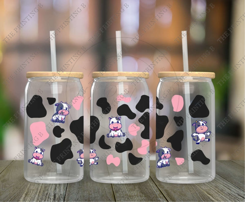 Baby Cows Uvdtf Glass Can Wrap - 30