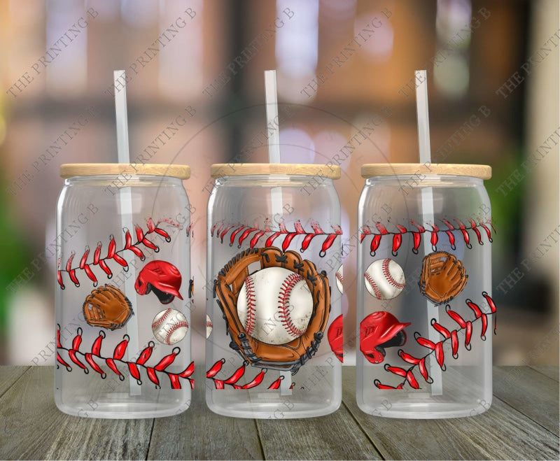 Baseball Uvdtf Glass Can Wrap