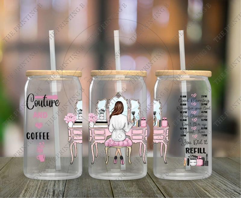 Couture And Coffee Uvdtf Glass Can Wrap - 6