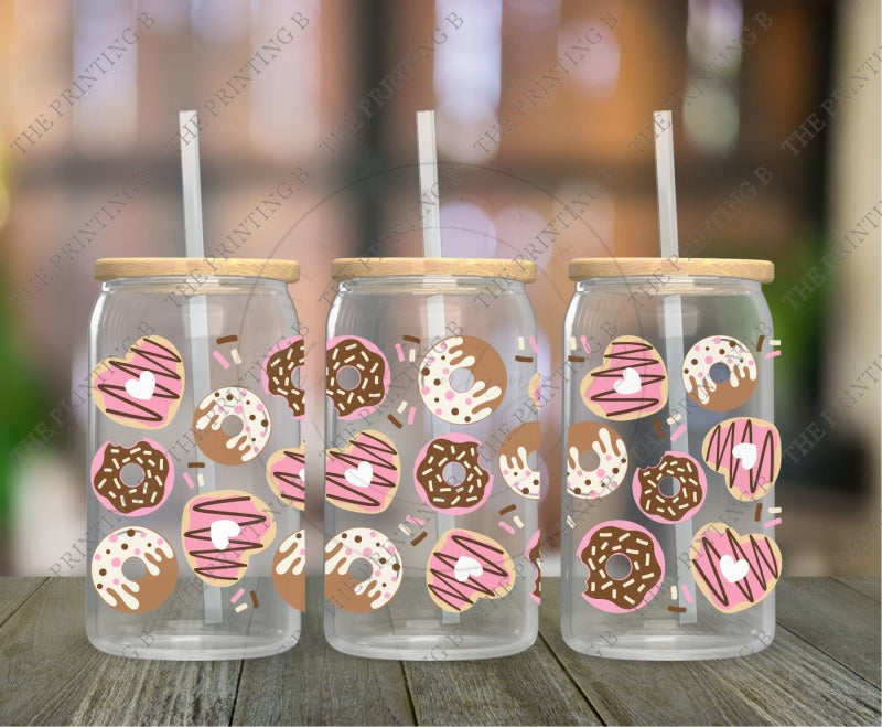 Donuts Uvdtf Glass Can Wrap