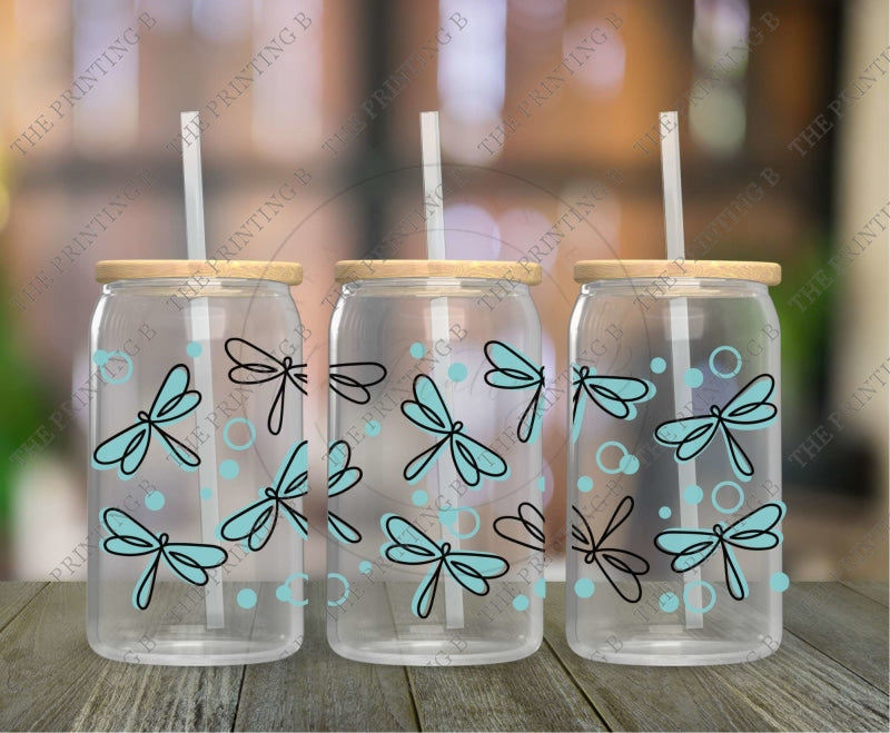 Dragonflies Uvdtf Glass Can Wrap