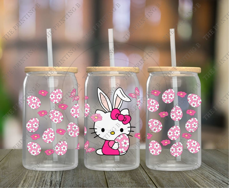 Easter Kitty Uvdtf Glass Can Wrap - 69