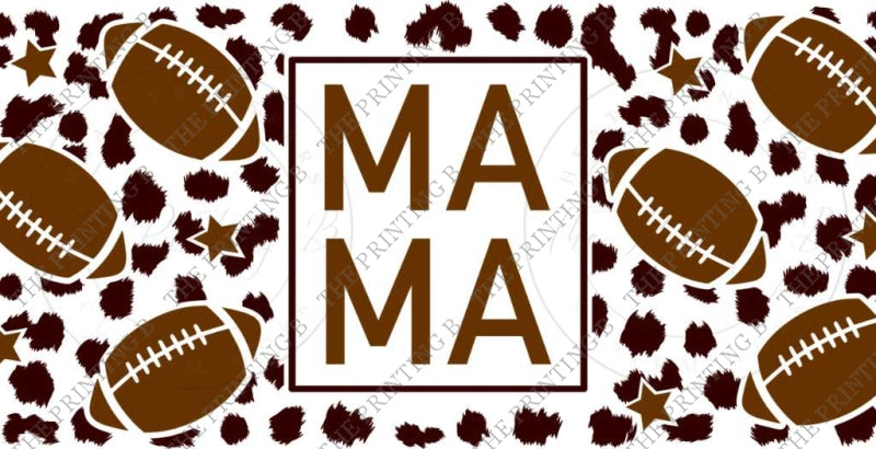 Football Mama Uvdtf Glass Can Wrap