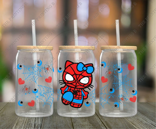 Kitty Spider Uvdtf Glass Can Wrap - 71