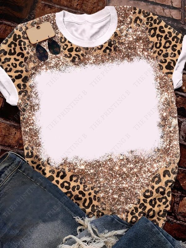 Pink Glitter Leopard Print