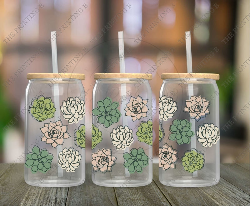 Libbey Succulents Uvdtf Glass Can Wrap - 115