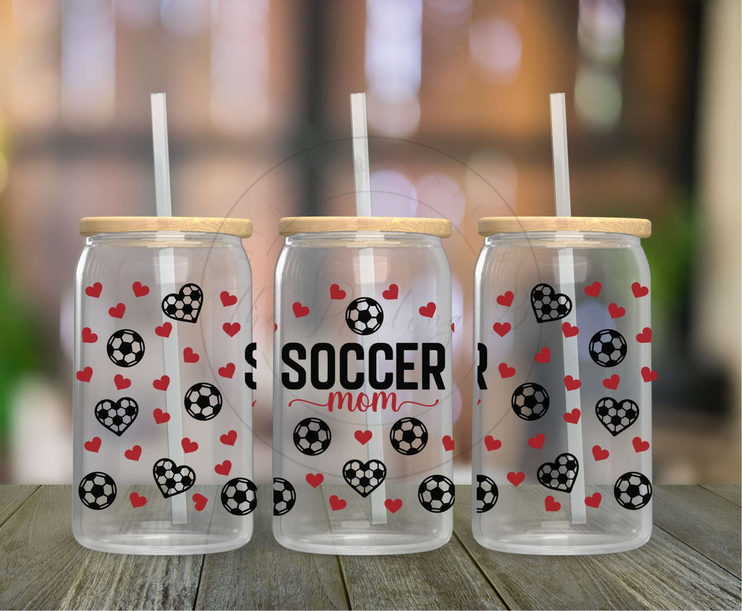 Soccer Mom UVDTF Glass Can Wrap