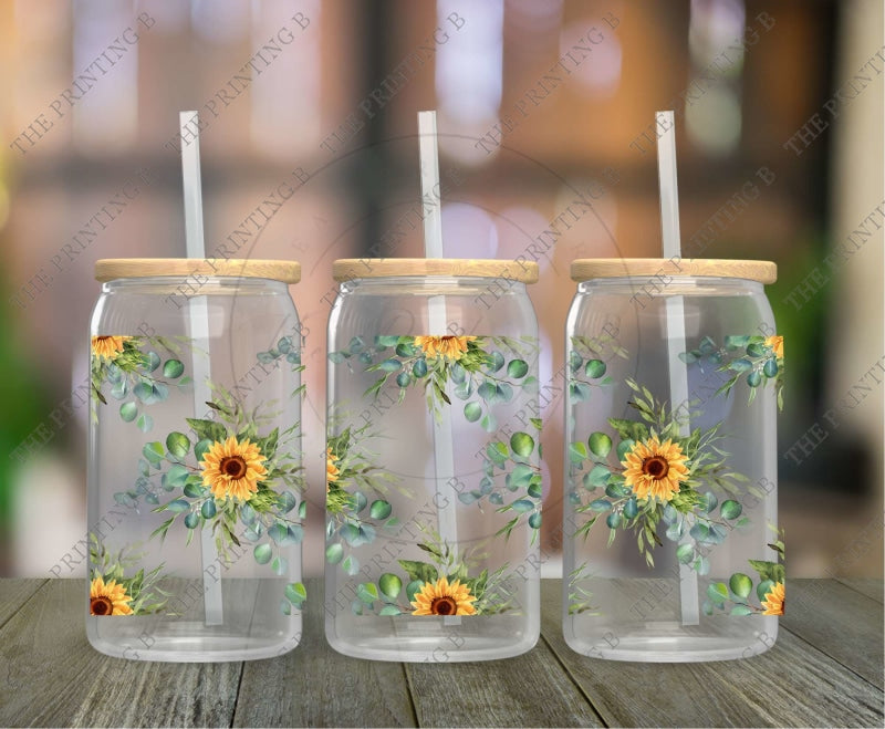 Sunflowers Uvdtf Glass Can Wrap - 81