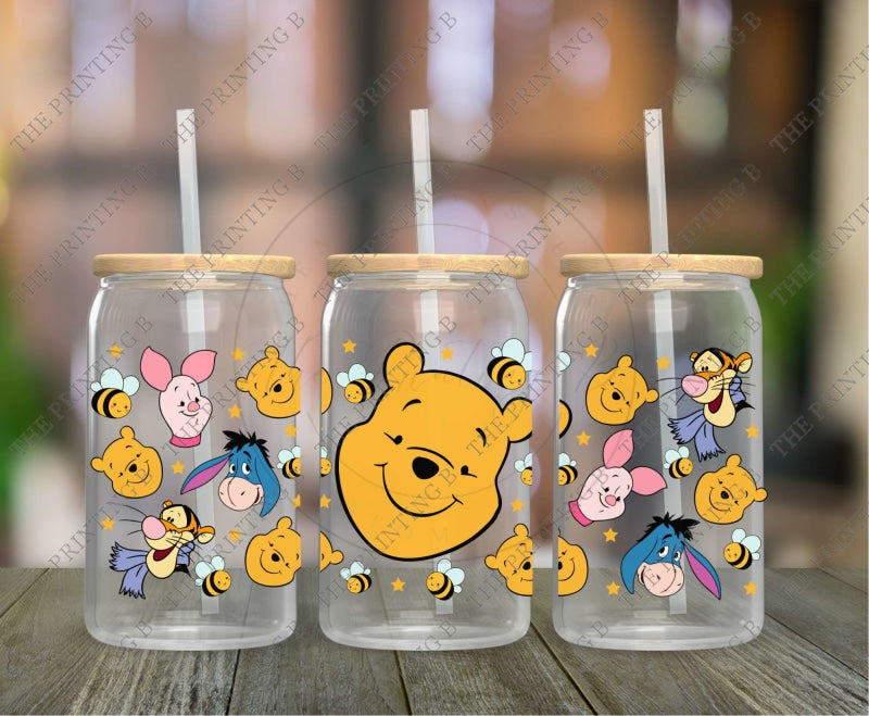 Yellow Bear Uvdtf Glass Can Wrap - 49